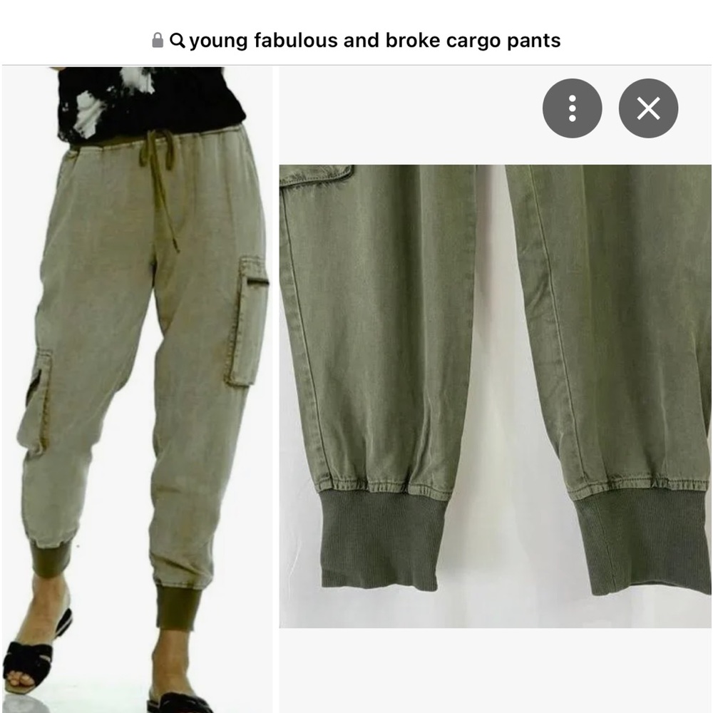 Young fabulous and broke tapered cargo pants.excellent condition inseam 28inches